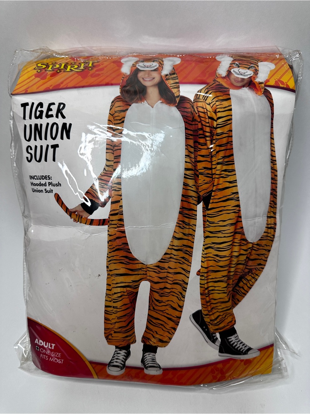 Spirit Halloween Adult Tiger Union Suit Costume One Size Unisex